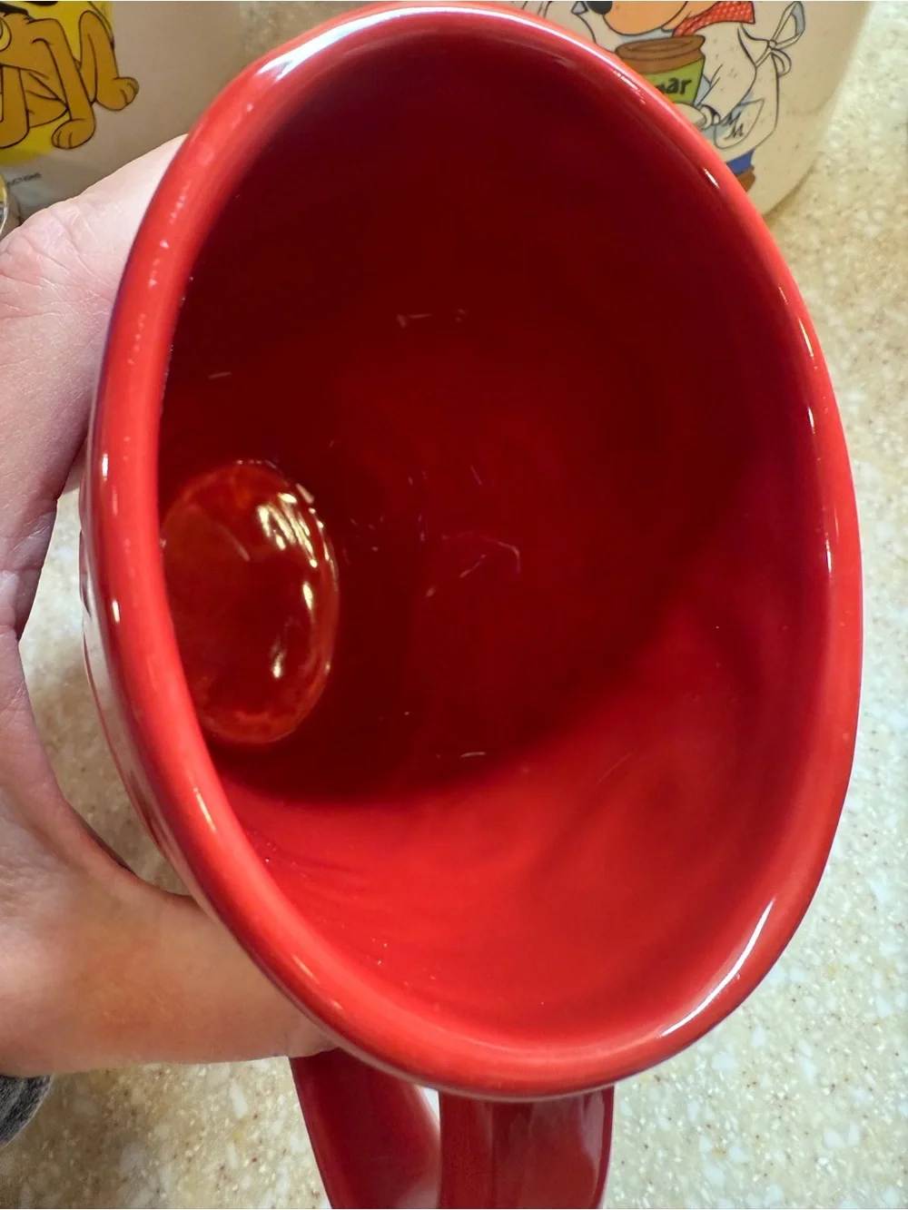 Starbucks Red Embossed Floral Ceramic Coffee Mug 2009